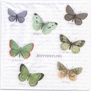 Decoupage-Servietten | Vintage Schmetterlinge | Schmetterling Servietten | Designer-Servietten | Party Servietten | Papierservietten für Decoupage