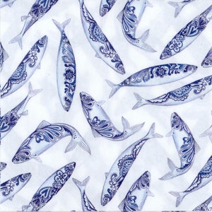 4 papieren servetten decoupage | Vissen in blauwe porseleinstijl | Decoratieve rozenservetten Bloemenservetten|Papieren servetten voor decoupage