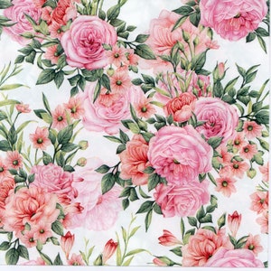 PAPER TABLE NAPKINS FOR CRAFT VINTAGE ROSE FLOWER DECOUPAGE TEA PARTIES 433 