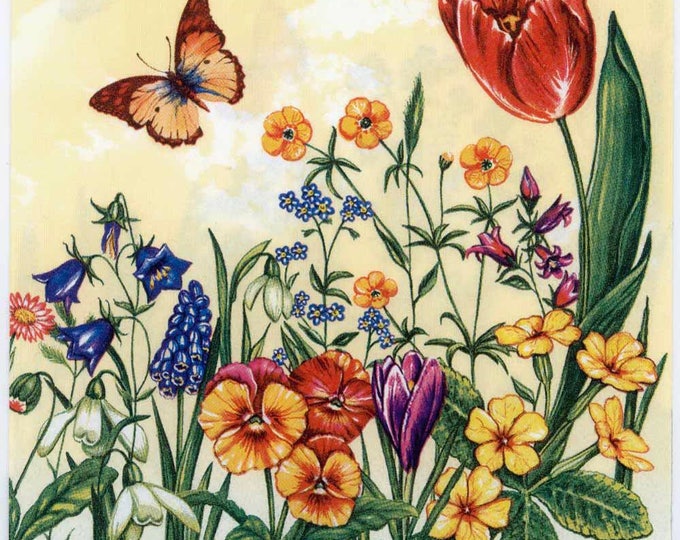 Рисунок цветы на поляне для детей