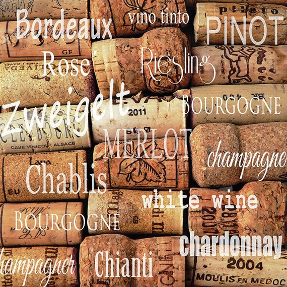 4 Decoupage paper napkins | Vintage European Wine Corks | Wine Napkins | Party Napkins | Summer Napkins
