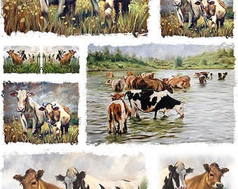 Cows Rice Paper for Decoupage: Italian A4 Sheet