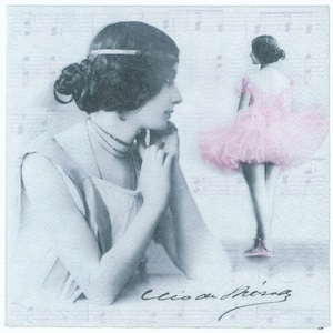 Decoupage Napkins | Vintage Photos of La Belle Époque French Dancer Cleo De Merode  | Paper Napkins for Decoupage | Dance Napkins