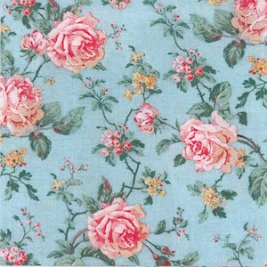 Guardanapos de papel para decoupage | Rosas cor-de-rosa em azul e cru | Guardanapos de rosas | Guardanapos florais | Guardanapos | Guardanapos de papel para decoupage