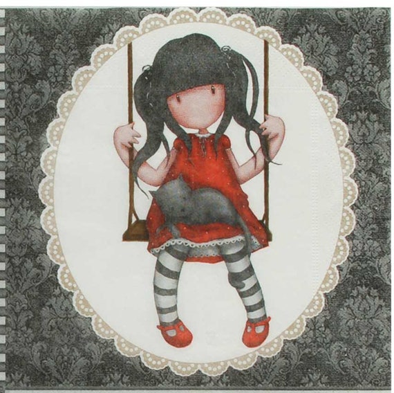 Santoro Gorjuss Ruby Napkins Red Santoro Gorjuss Ruby Napkins Red