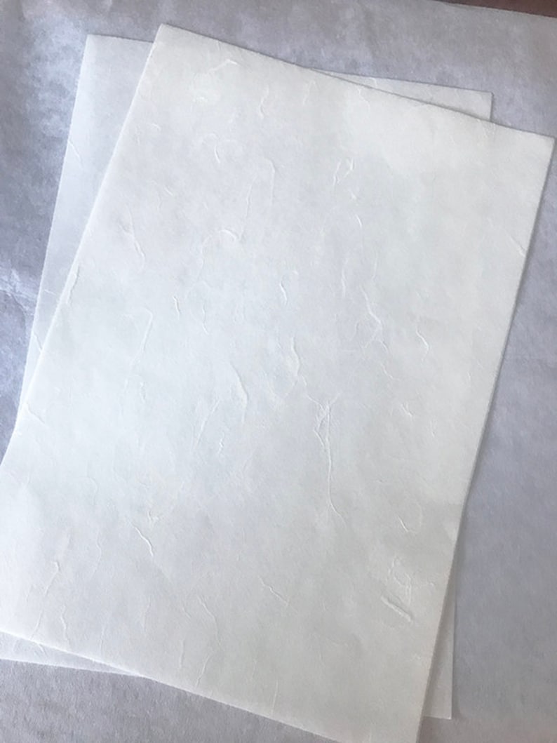 May include: Two sheets of white textured paper. The top sheet has a more pronounced texture than the bottom sheet.