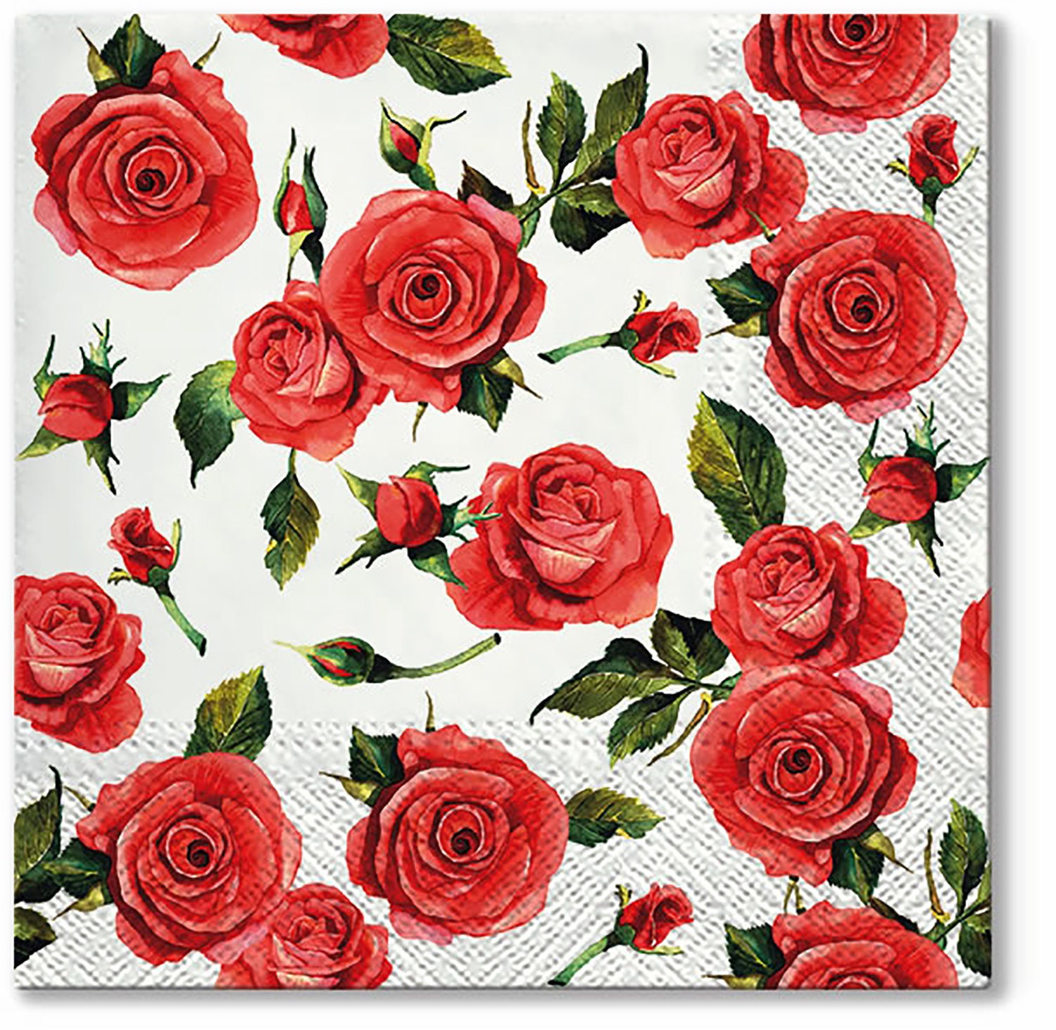 Floral Napkins Red Rose Decorative Napkins For Decoupage - Temu