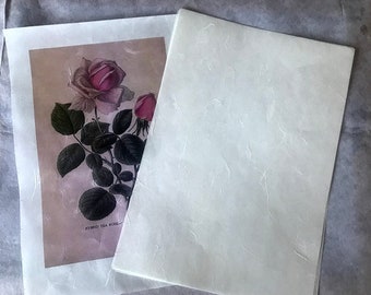 A4 Mulberry Paper for Decoupage l Rice paper for print & decorative supplies 5/10/20 sheets,36gm