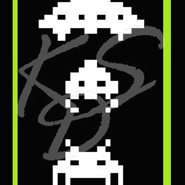 Space Invaders Bookmark Cross Stitch Pattern