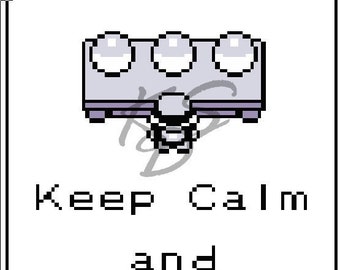Keep Calm Pokemon Sign Cross Stitch Pattern