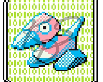 Porygon - A Programmer's Favorite Pokemon Cross Stitch Pattern