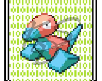 Porygon - A Programmer's Favorite Pokemon Cross Stitch Pattern