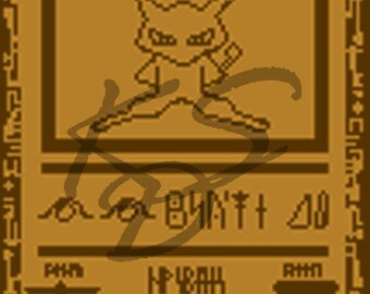 Pokemon TCG - Ancient Mew Tablet Half Size Cross Stitch Pattern