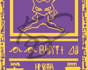 Pokemon TCG - Ancient Mew Card Half Size Cross Stitch Pattern