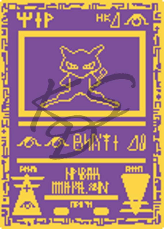Pokemon TCG - Ancient Mew Card Half Size Cross Stitch Pattern - Etsy
