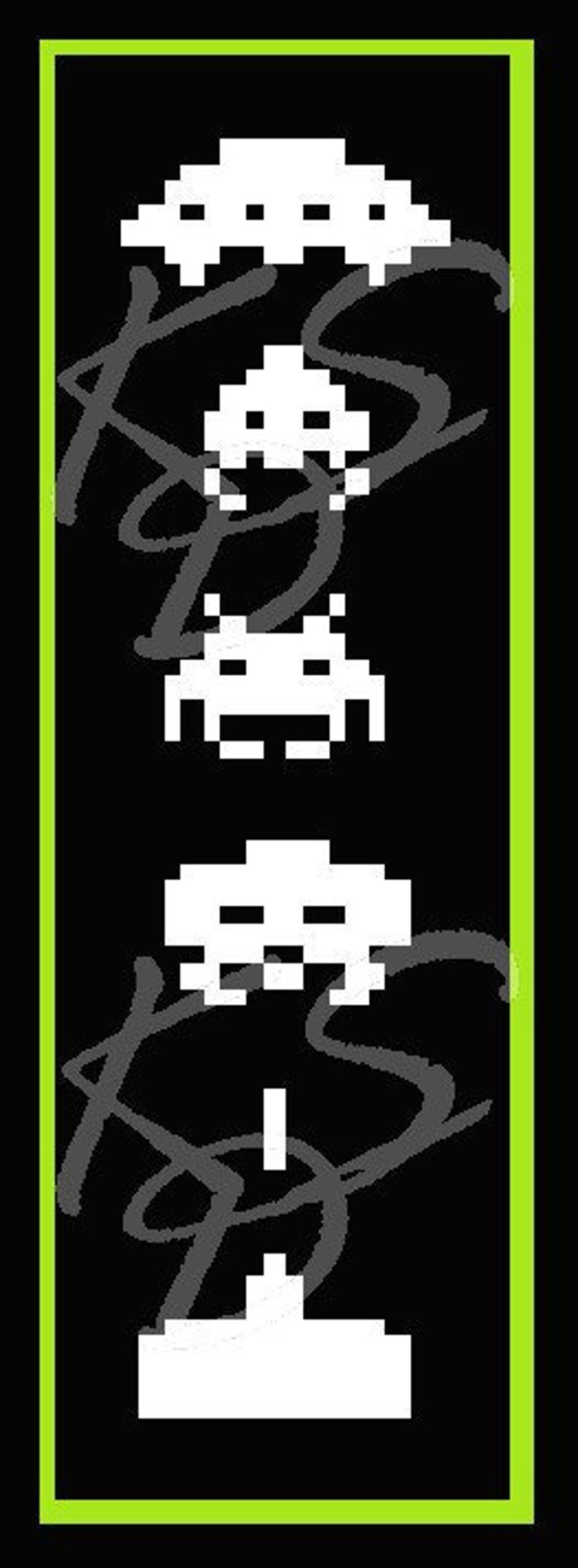 Space Invaders Bookmark Cross Stitch Pattern image 1