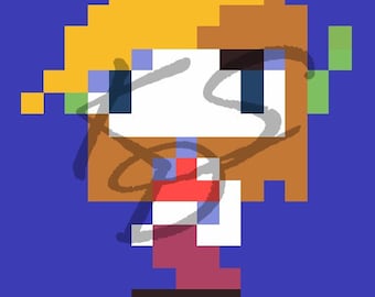 Cave Story - Curly Brace Cross Stitch Pattern
