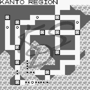 1st Generation Kanto Region Karte Kreuzstichmuster