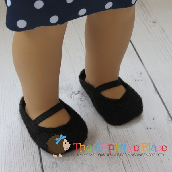 Doll Clothing Pattern - In The Hoop ITH * Shoes * for * 18 INCH DOLLS * Machine Embroidery Digital Design File with Tutorial