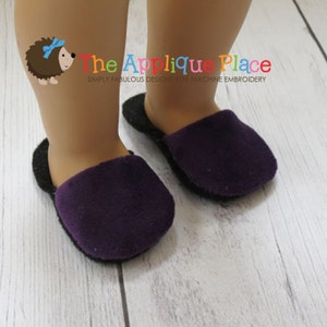 Doll Clothing Pattern - In The Hoop ITH * Slippers * for * 18 INCH DOLLS * Machine Embroidery Digital Design File with Tutorial