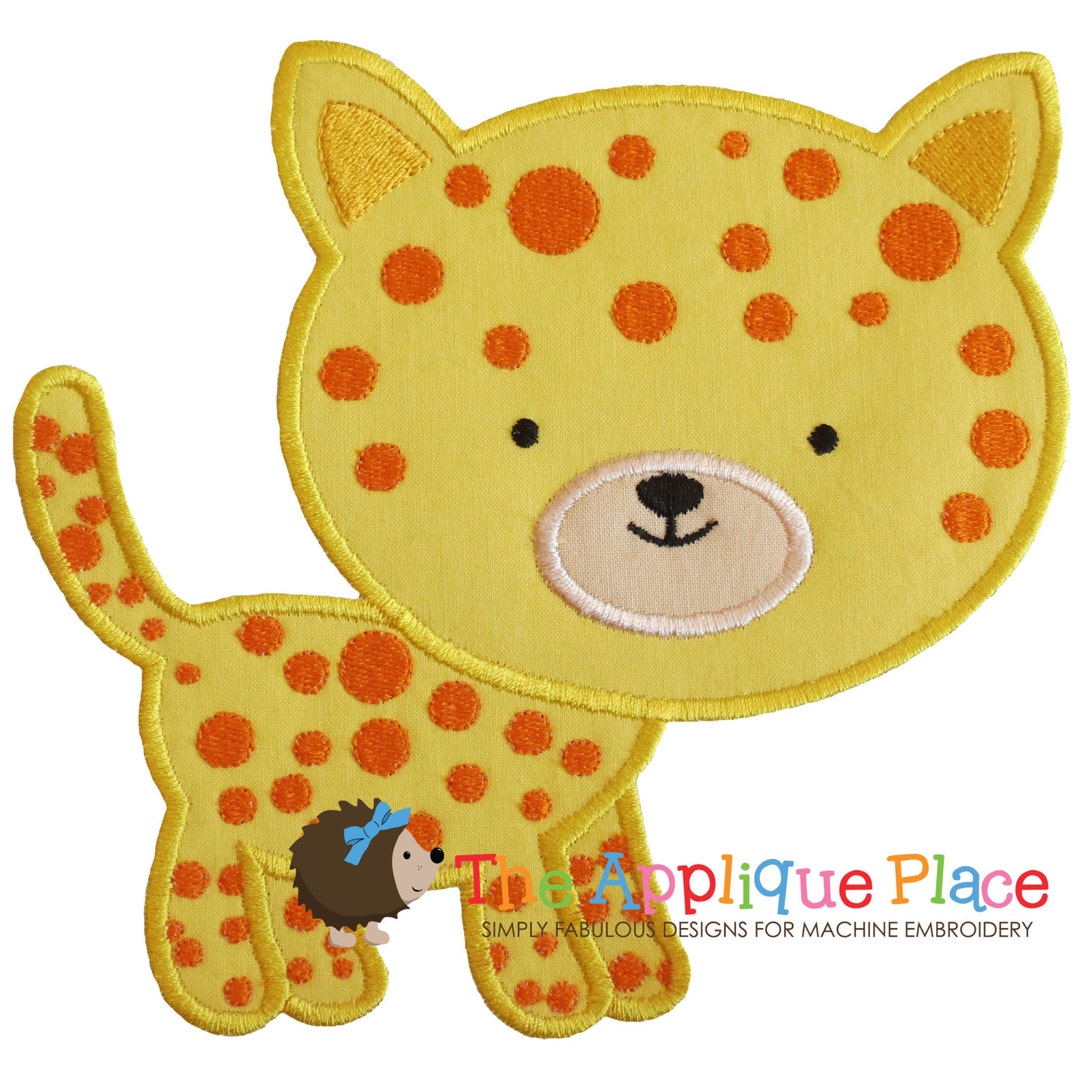 Leopard Applique Design Instant Digital Download File for Etsy