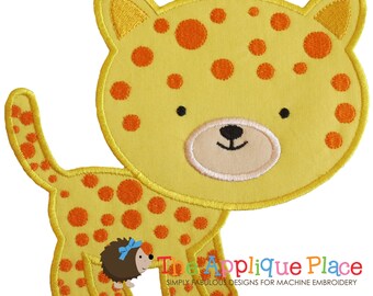 Leopard Applique Design, Instant Digital Download File for Machine Embroidery, 4X4 5X7 6X10 in dst esp hus jef pes sew vip xxx