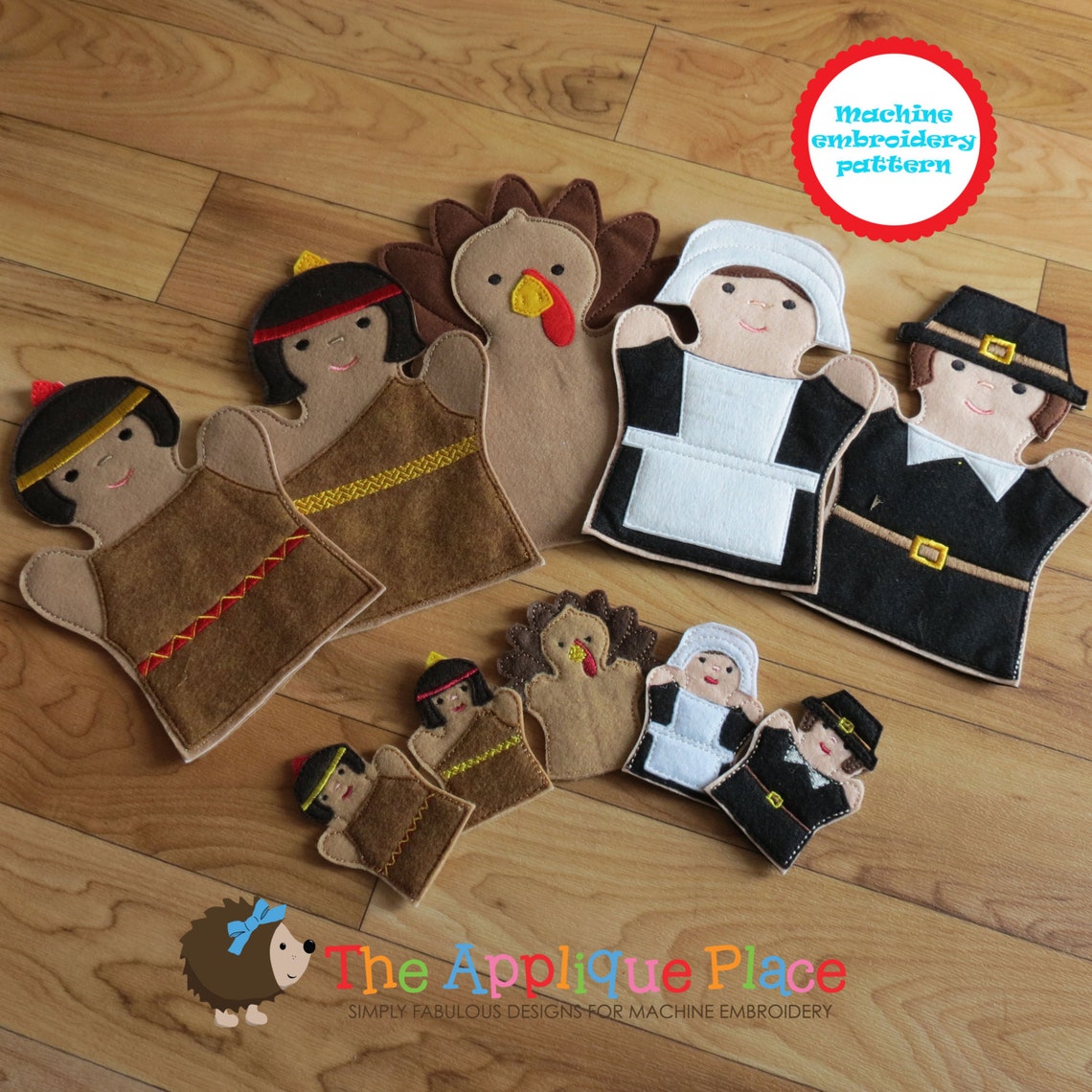 PATTERN Set of 5 Thanksgiving Puppets Hand and Finger in | Etsy