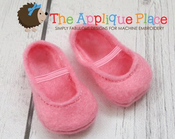 Doll Clothing Pattern - In The Hoop ITH * Shoes * for * 14 INCH DOLLS * Machine Embroidery Digital Design File with Tutorial