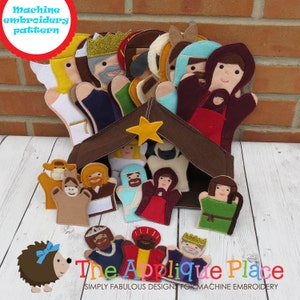 Embroidery Design PUPPETS - Set of 11 Nativity Hand & Finger Puppets - ITH In The Hoop - Machine Embroidery Designs * INCLUDES * Stable