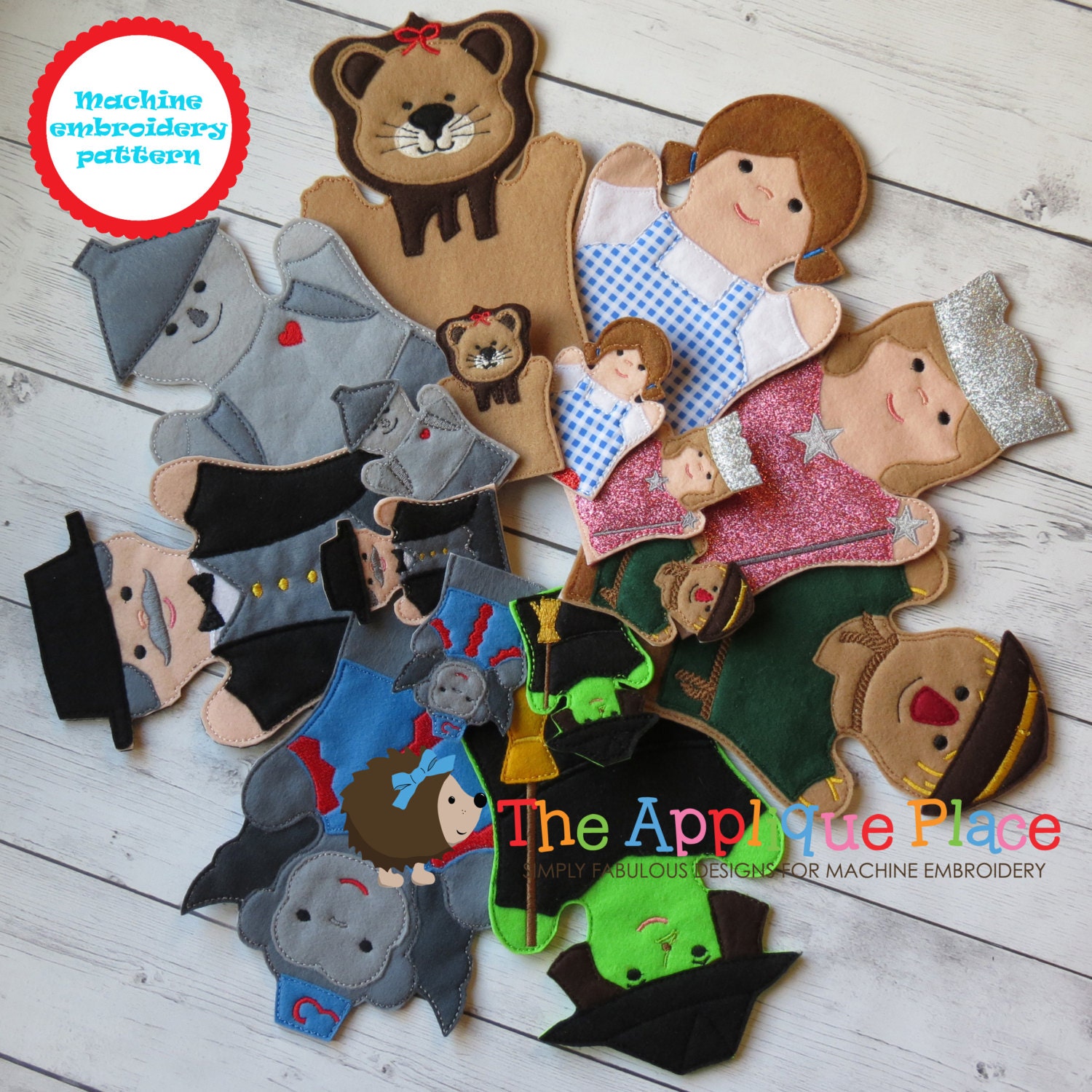 PATTERN Set of 8 Wizard of Oz Hand and Finger Puppets ITH | Etsy
