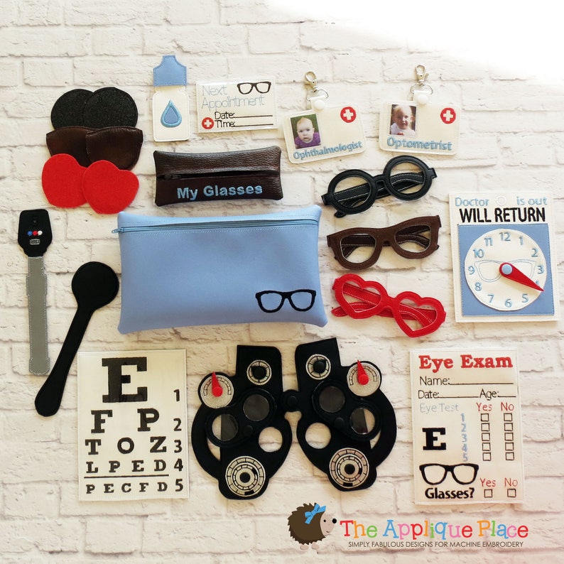 Ith Eye Doctor Play Set Embroidery Pattern Pretend Play Etsy 