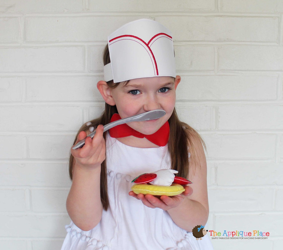 ITH PATTERN Ice Cream Parlor Hat Costume Machine Embroidery Etsy