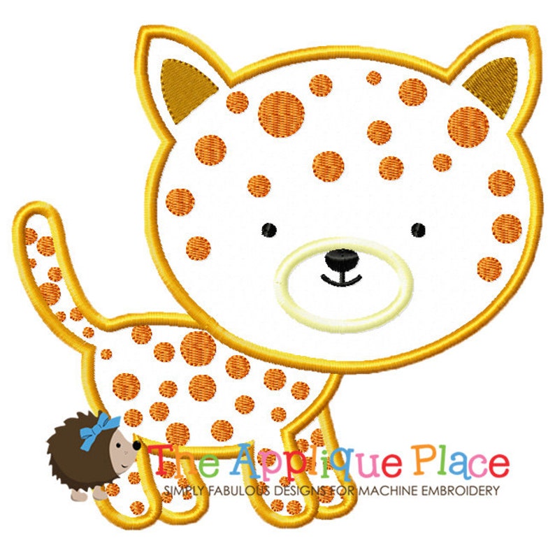 Leopard Applique Design Instant Digital Download File for Etsy