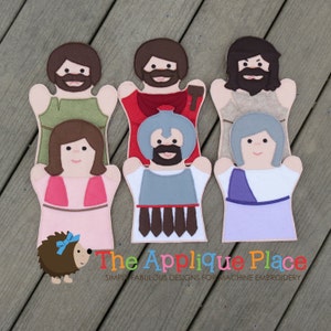 Finger Puppets Embroidery Design - Bible Character Puppets - Easter ...