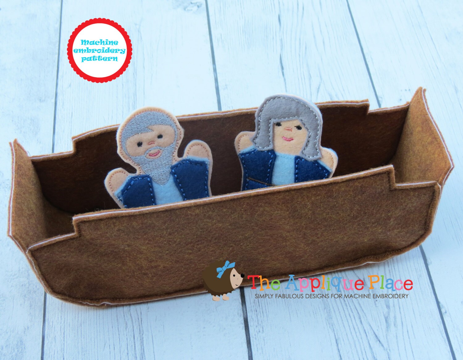 Bible Puppet Embroidery Pattern Set of 2 Noah and Wife Bible - Etsy