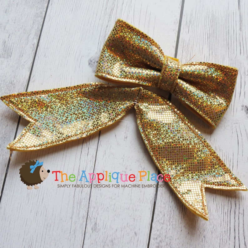 In the hoop cheer bow embroidery design hair accessory  etsy In the hoop cheer bow embroidery design hair accessory  etsy