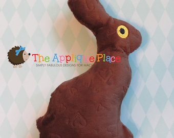 Modello di ricamo del coniglietto al cioccolato * Softie Stuffie Plushie * Nel cerchio ITH * Design del ricamo a macchina
