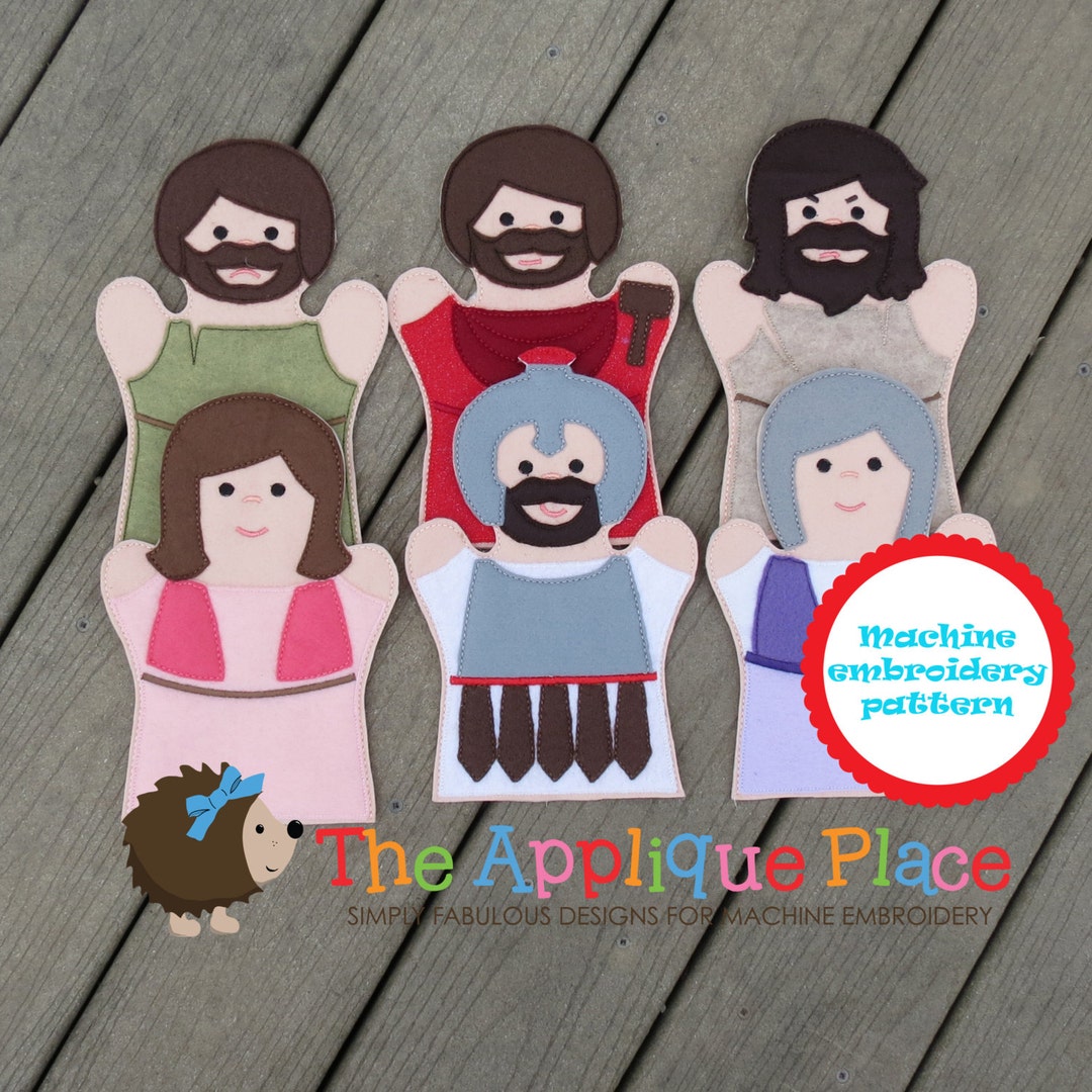PATTERN Set of 6 Bible Character Puppets - Easter Story -hand and ...