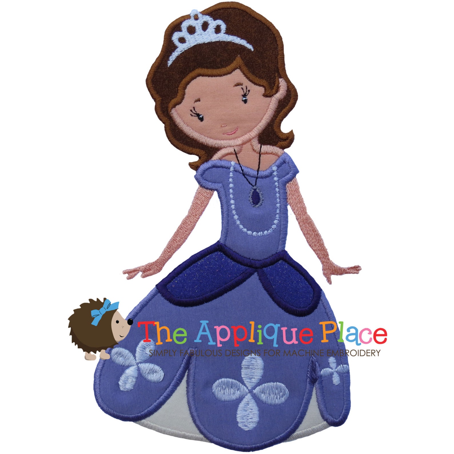 Princess Applique Design Instant Digital Download File for Etsy