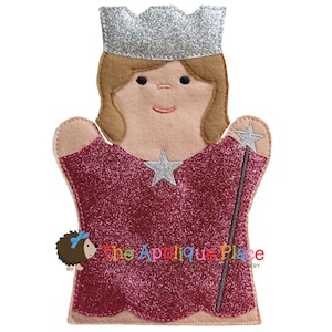 Glinda Hand and Finger Puppet In The Hoop Machine Embroidery Applique Design