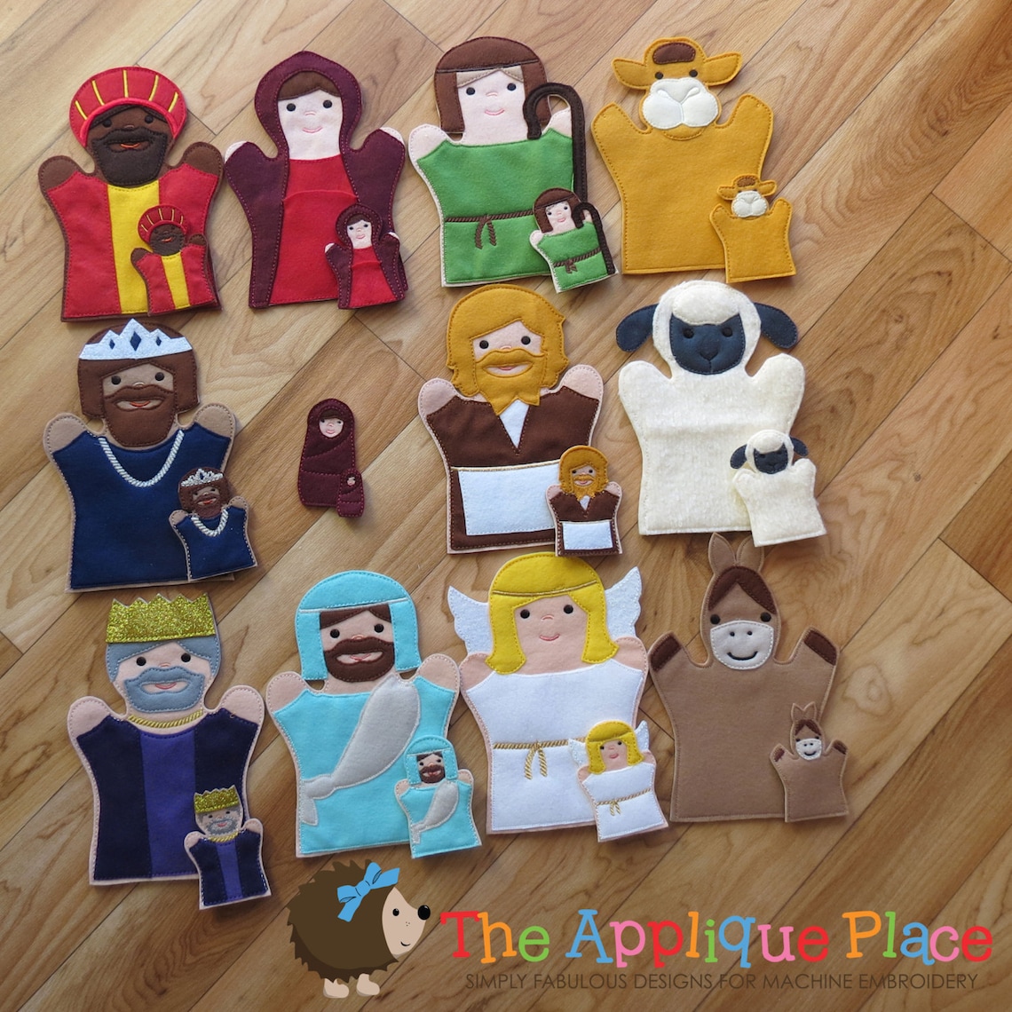 Bible Puppet Embroidery Pattern Set of 11 Nativity Puppets Etsy