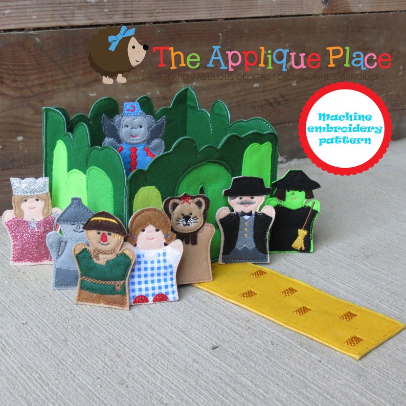 Finger Puppets Embroidery Design Wizard of Oz Finger - Etsy