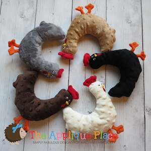 Hen Borduurpatroon * Softie Stuffie Plushie * In De Hoepel ITH * Machine Borduurwerk Ontwerp