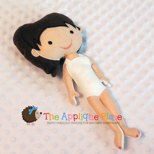 Karilyn Doll * Stuffed Cloth doll * In The Hoop * ITH Machine Embroidery Pattern / Design with Tutorial