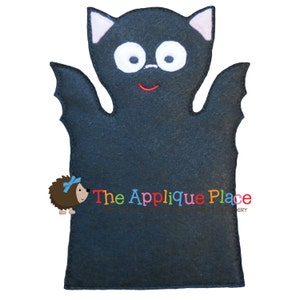 Bat Hand and Finger Puppet In The Hoop Machine Embroidery Applique Design