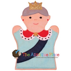 Queen Hand and Finger Puppet In The Hoop Machine Embroidery Applique Design