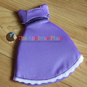 Gown for Dolls * Cloth doll Clothing * In The Hoop * ITH Machine Embroidery Pattern / Design with Tutorial