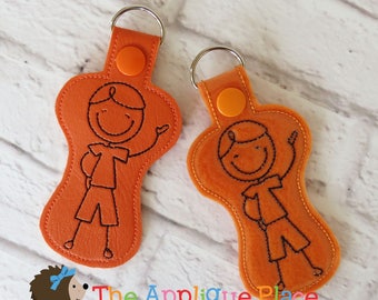 Key Fob Design - Dad - Machine Embroidery PATTERN Digital File , In The Hoop Design Download Keychain , ITH Bag Snap Tab - Applique Place