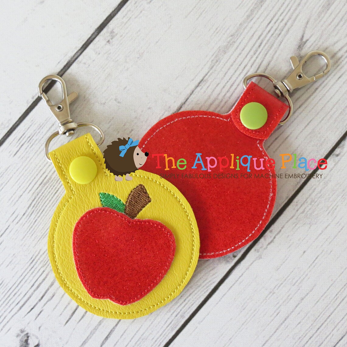 ITH Key Fob Embroidery Design - Snap Tab - Apple - Machine Embroidery ...