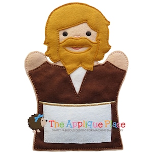 Bible Puppet Embroidery Pattern - Innkeeper - Hand & Finger Puppet - In The Hoop Machine Embroidery Design - ITH Puppet Pattern - Digital